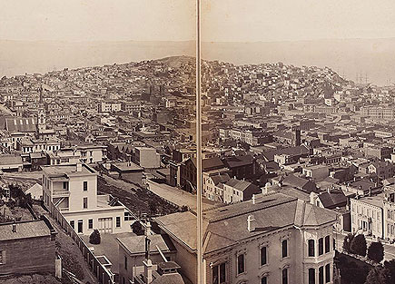Muybridge, San Francisco panorama, detail, ca 1877-78