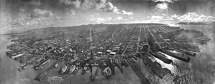 San Francisco in ruins, 1906. Be sure to view the large version via the link!