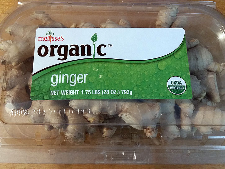 Organic ginger.