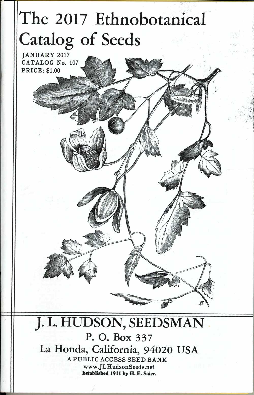 J. L. Hudson, Seedsman, California, 5.5 x 8.5 in., 96 pp.